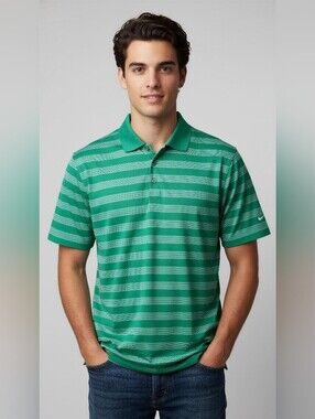 NIKE GOLF Men's Green Striped Polo Shirt SIZE XXL NEW NO TAG